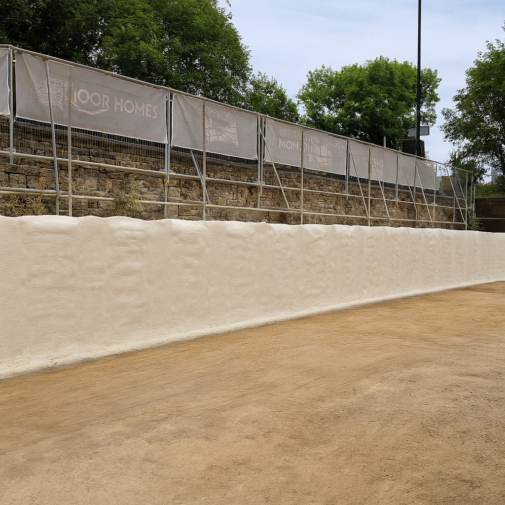 Nexseal LE used to infill and insulate sheet piling