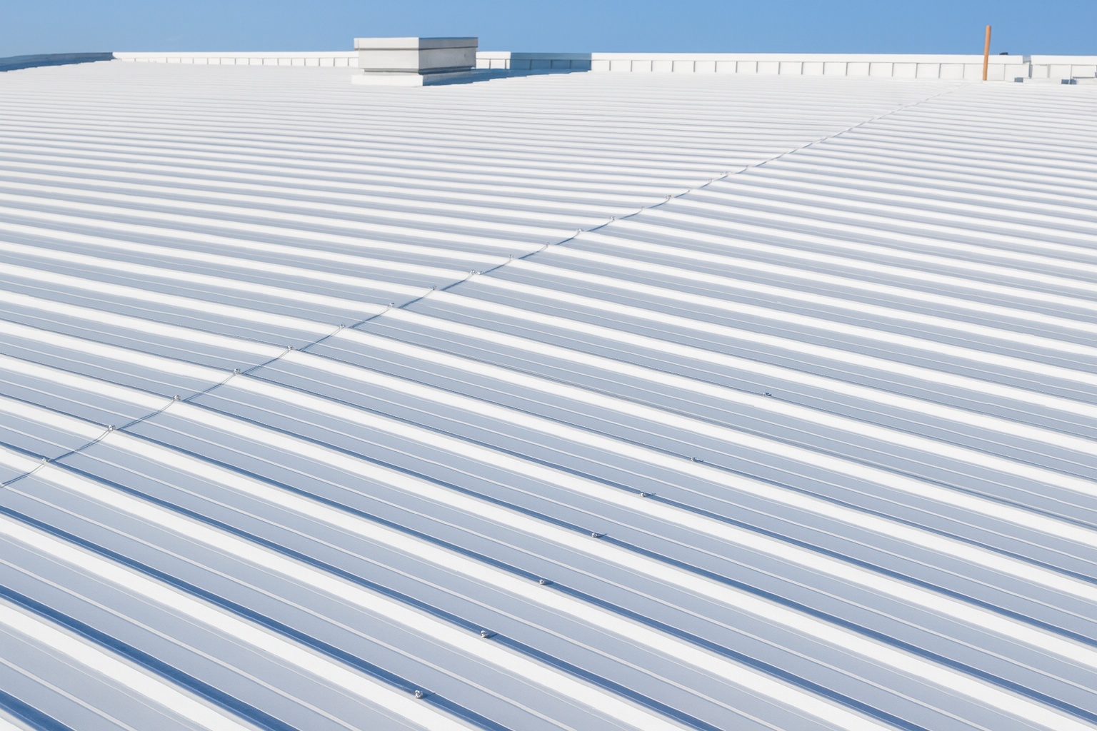 GacoFlex silicone coating on a profiled metal roof