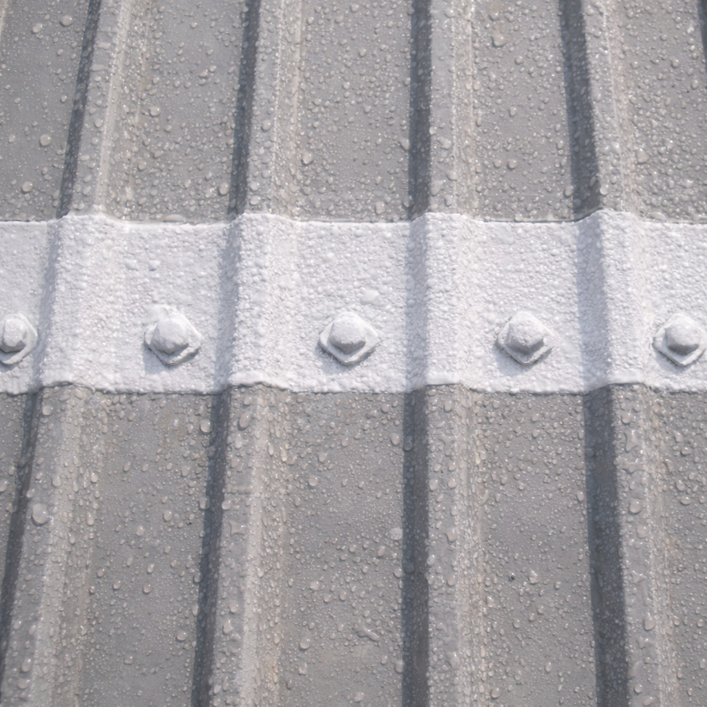 Completed cut edge corrosion treatment — sealed lap joint