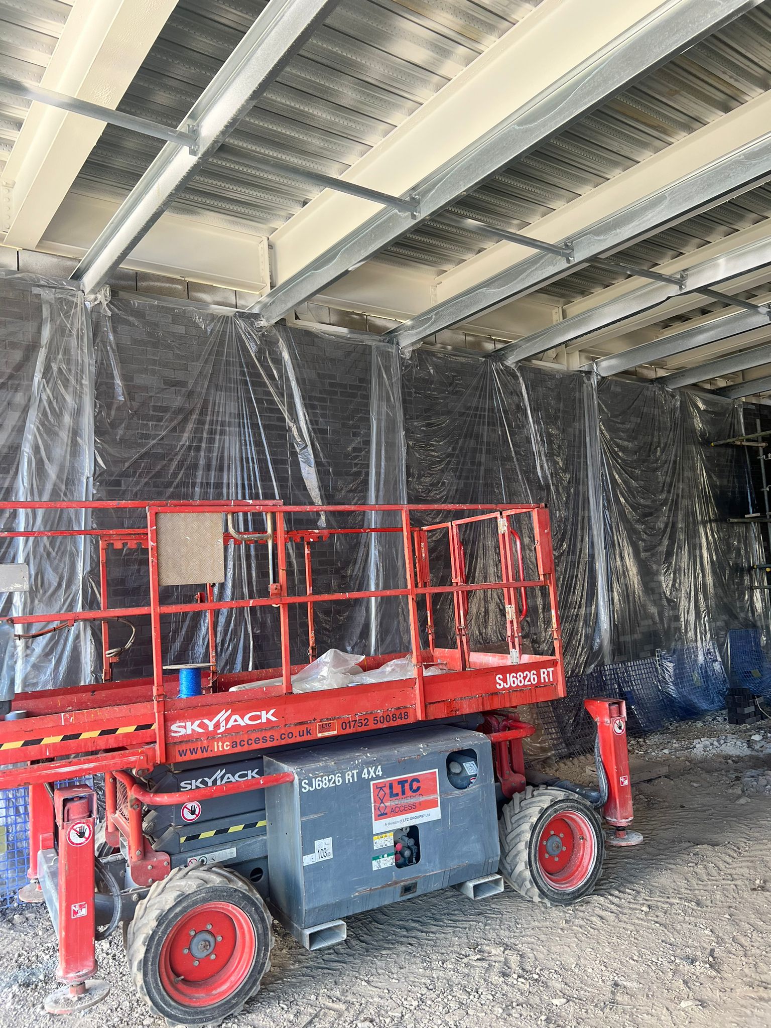 Metsec light steel framing soffit with Nexseal LE closed-cell foam