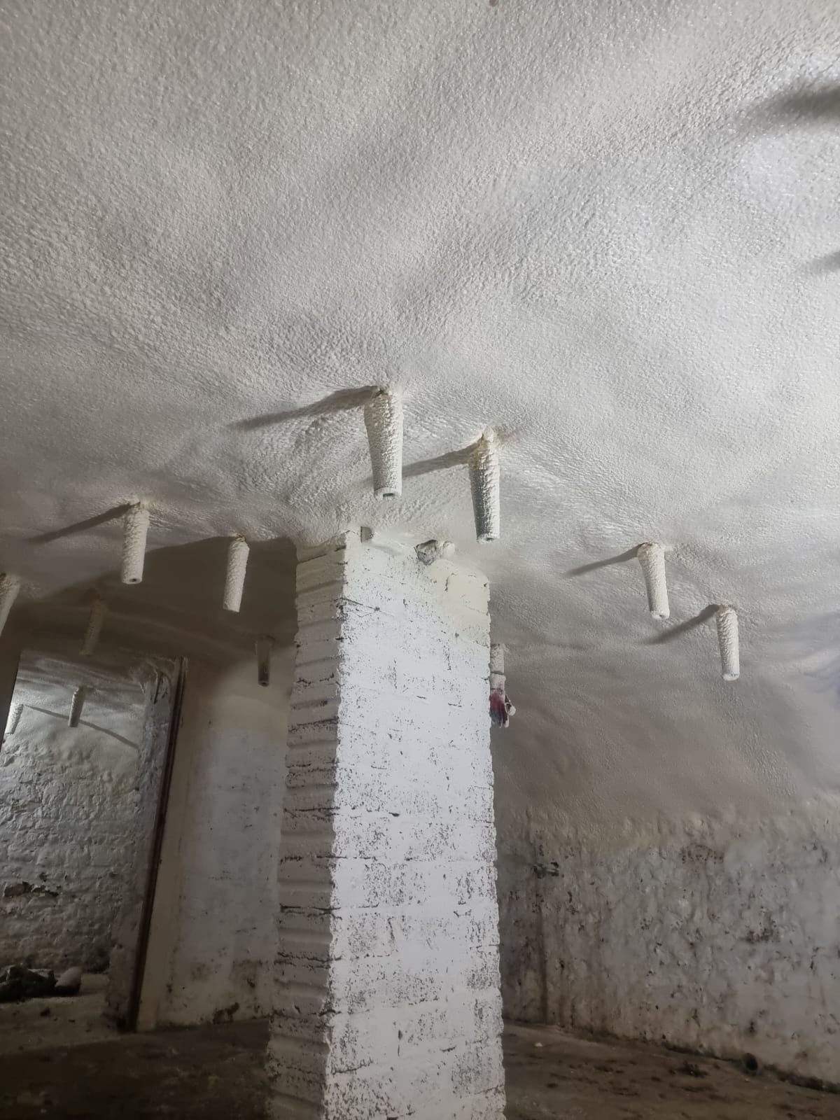 Local authority public building soffit retrofit insulation