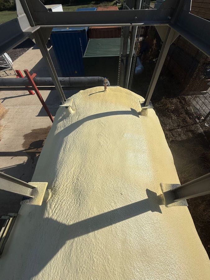 Insulated commercial storage tank