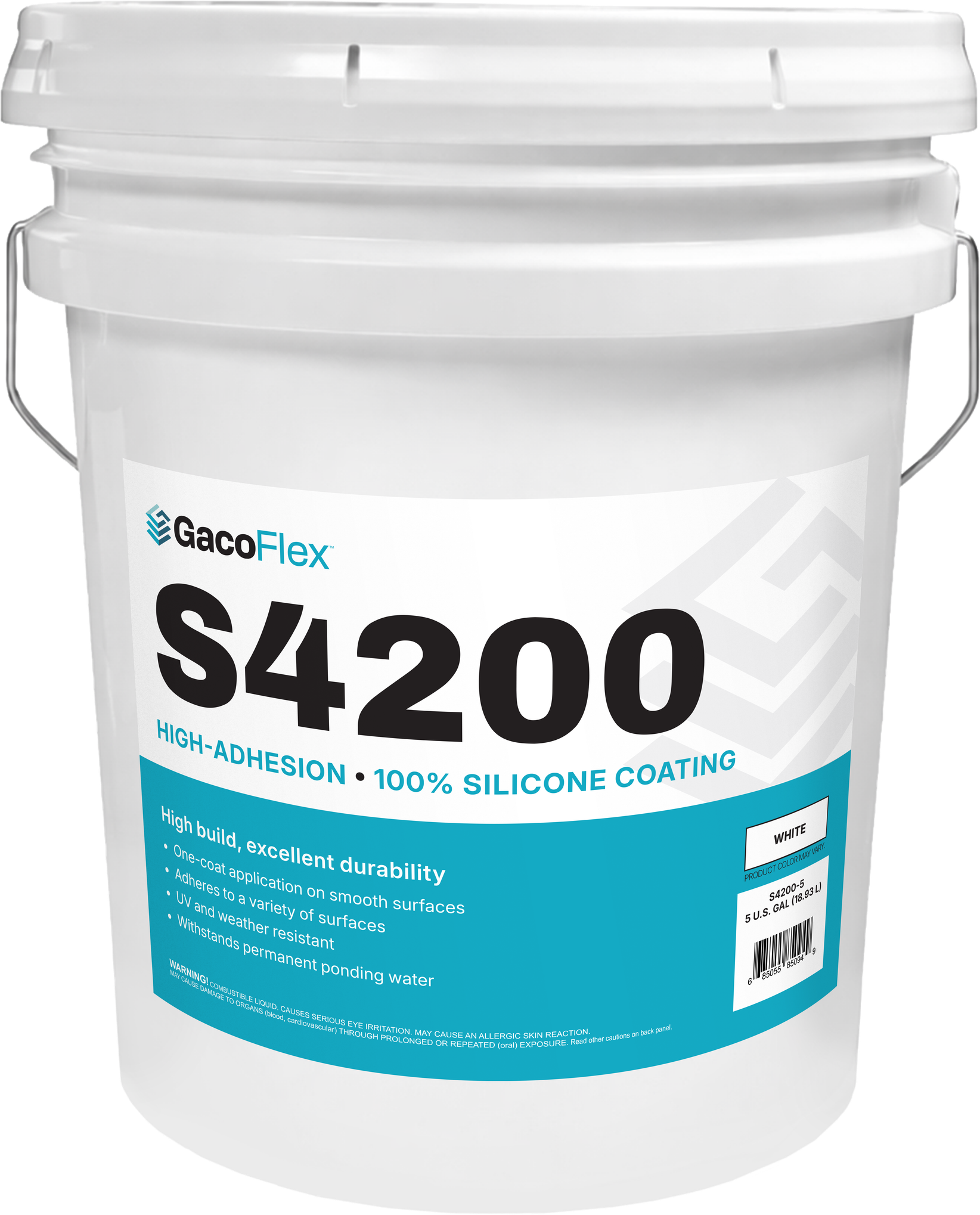 Gaco S42 silicone roof coating pail