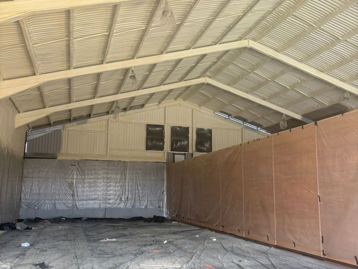 Corrugated roofs insulated with Purios spray foam