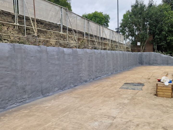 Piling and below ground insulated with Purios spray foam